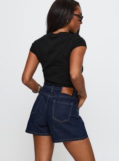 Saldana Shorts Dark Blue Denim