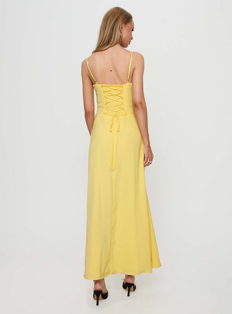 Eleanora Maxi Dress Lemon Yellow