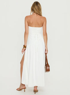 Meredithe Strapless Maxi Dress White