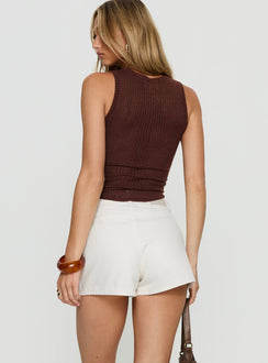 Take My Breath Denim Shorts White