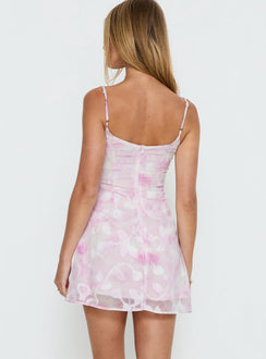Powell Mini Dress Pink Floral