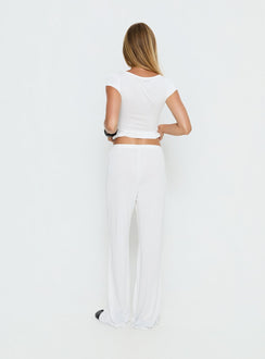 Gavrielle Jersey Wide Leg Pants White