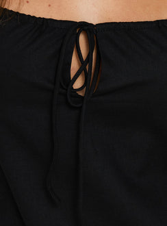 Selorra Tie Detail Maxi Dress Black