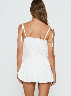 Elsenna Tie Detail Playsuit White