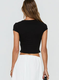Kaliyah Layered Button Down Top Black