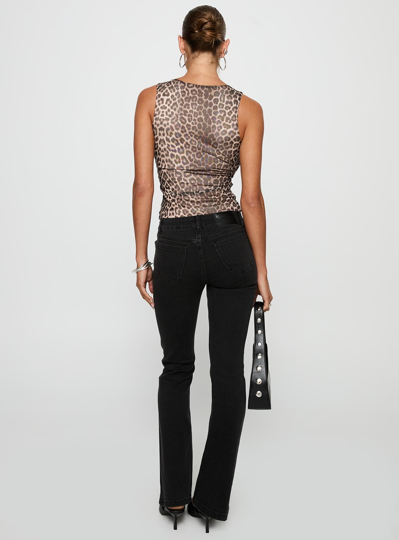 Bethany Low Rise Bootleg Jeans Washed Black