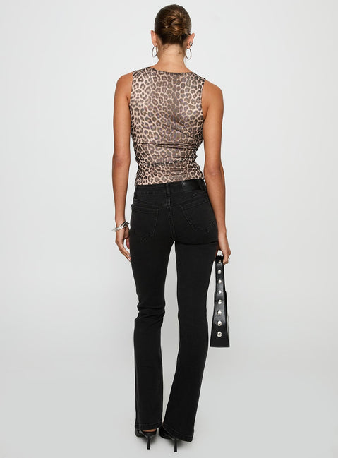 Bethany Low Rise Bootleg Jeans Washed Black