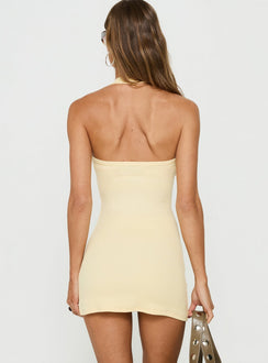 Baseline Rib Halter Mini Dress Butter