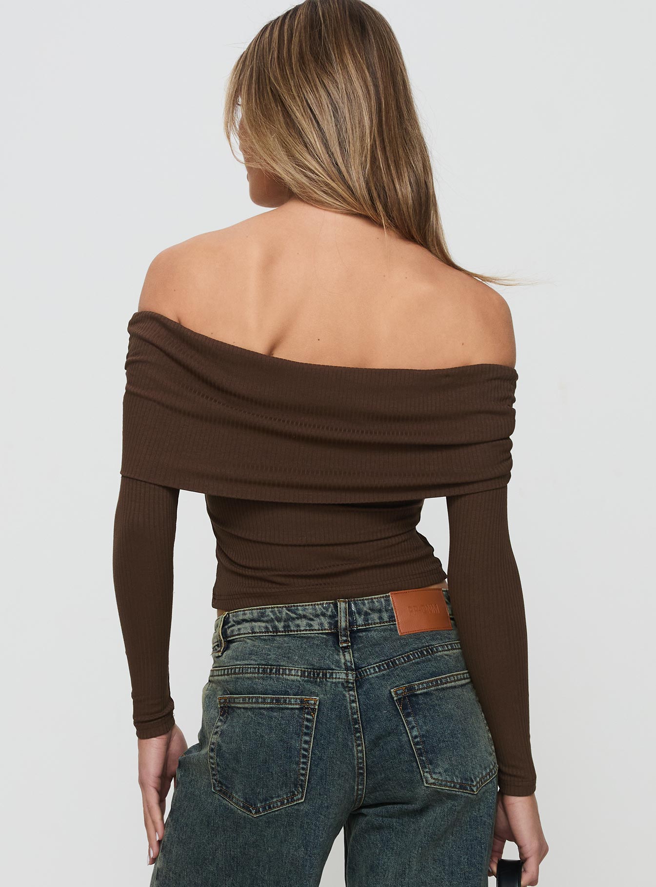 Myrina Long Sleeve Top Brown