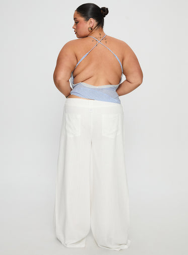 Pedra Wide Leg Pant White Curve