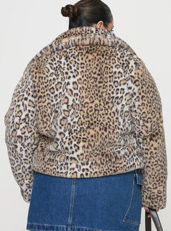Popstar Jacket Cream Cheetah Curve