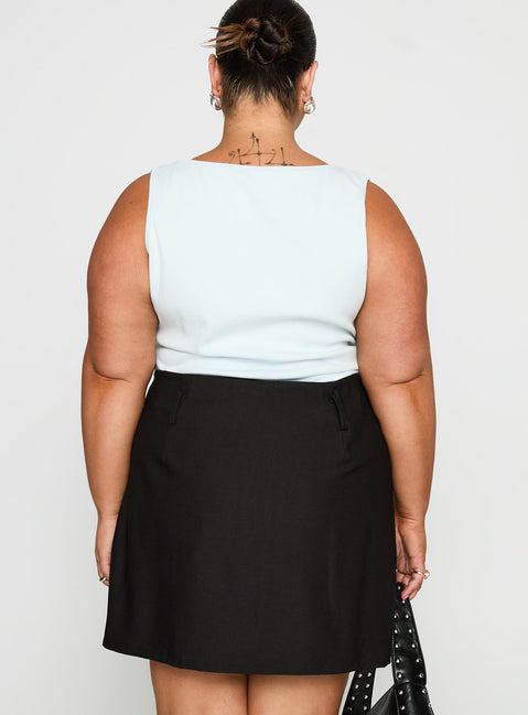 Grant My Wish Mini Skort Black Curve