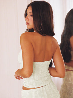 back view of model wearing Princess Polly Aspyn Halter Top Yellow Sleeveless Plunger 