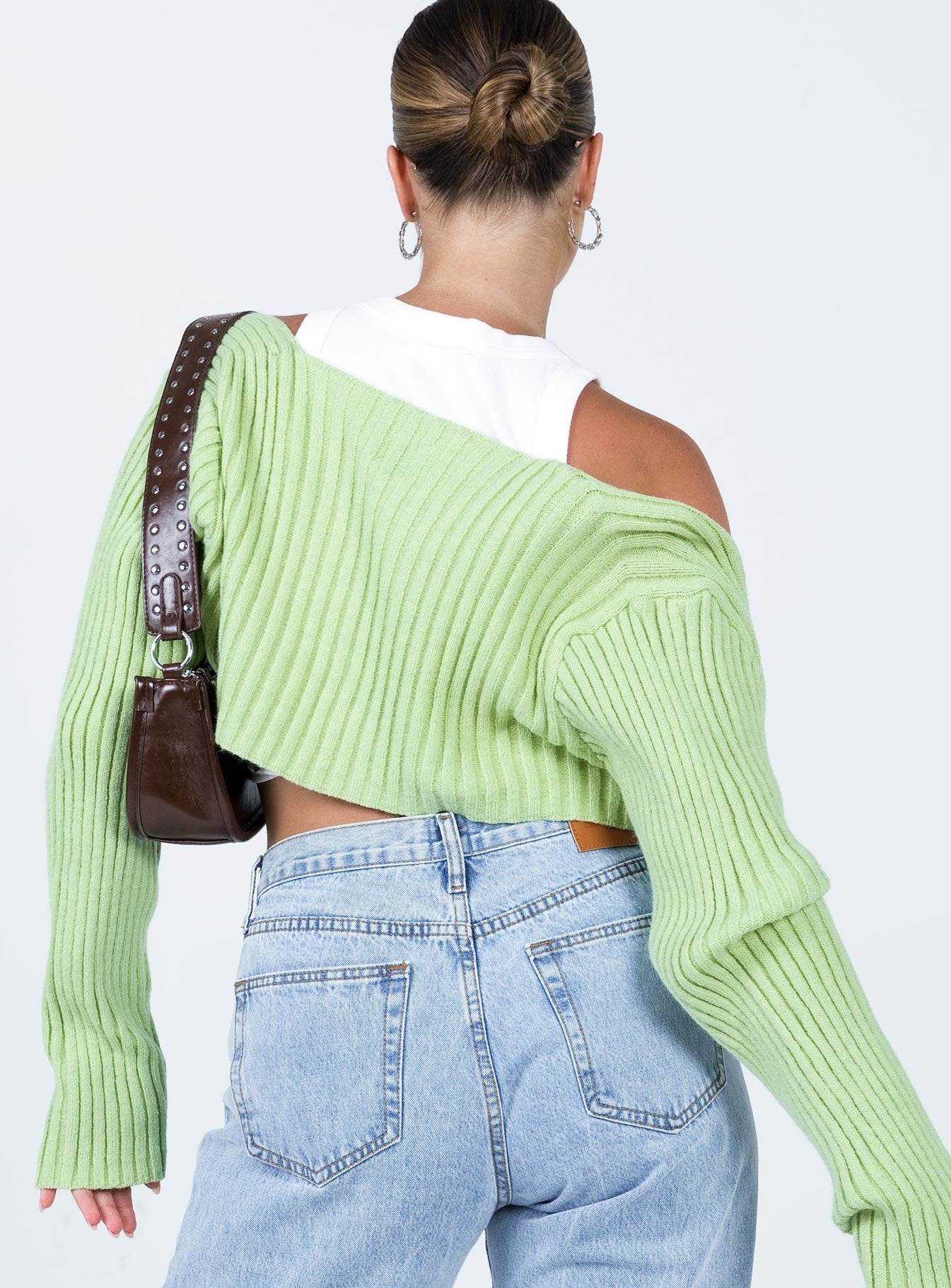 Aytan Bolero Sweater Green Princess Polly  Cropped 