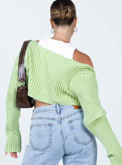 Aytan Bolero Sweater Green Princess Polly  Cropped 