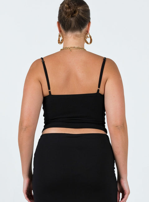 product Princess Polly Full Sleeves Square Neck  Sarella Bustier Top Black