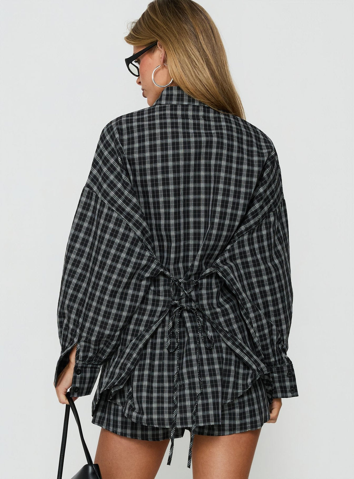 Quiny Long Sleeve Shirt Black Check