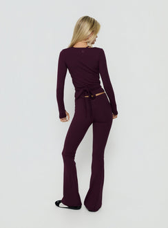Pirouette Active Wrap Top Plum