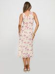 Nellie Midi Dress Yellow Floral main image 1