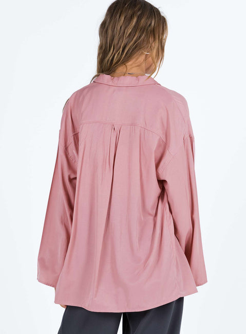 product Princess Polly Full Sleeves High Neck  Callie Shirt Pink