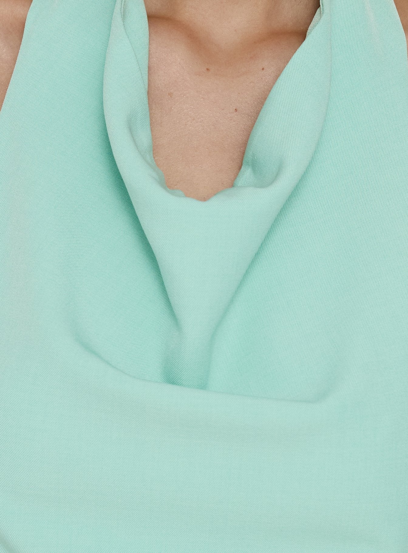 Luena Cowl Neck Belted Mini Dress Mint