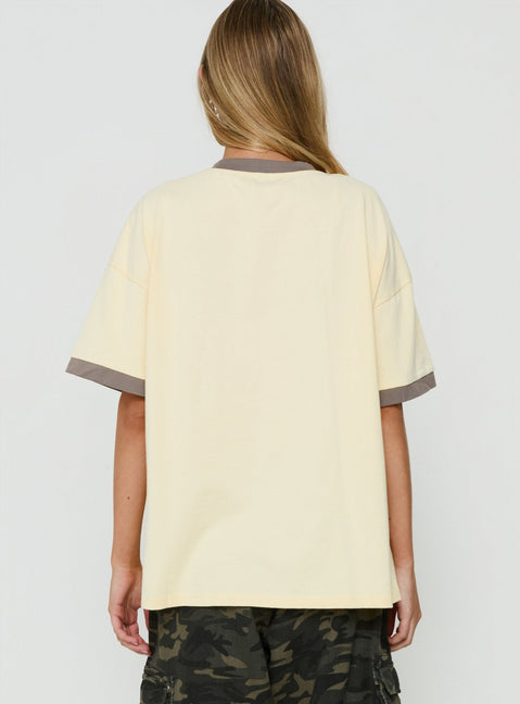 Long Live Cowboys V Neck Tee Butter