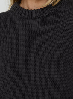 Wilda Crew Neck Knit Sweater Navy