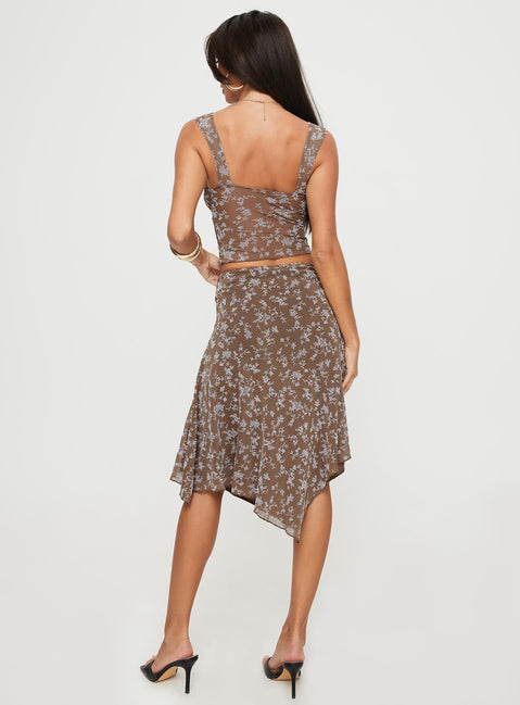 Motel Cinta Skirt Brown Multi