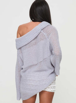 Knit sweater Off-the-shoulder style, fold at bust, oversized fit Slight stretch, unlined 