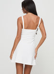Mini dress Ribbed material, straight neckline, elasticated straps Good stretch, unlined 