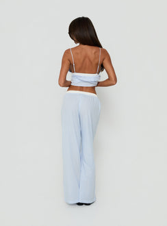 Meava Elasticated Waist Sleep Pants Blue Stripe
