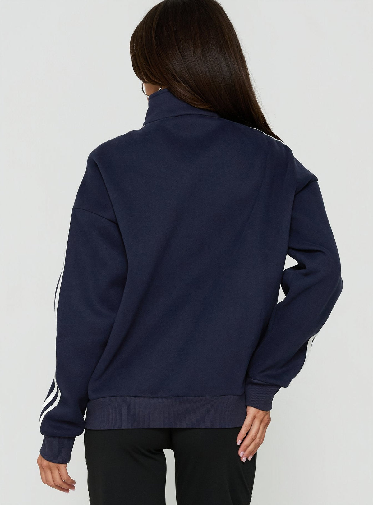 Keeran Funnel Neck Fleece Jumper Navy / White