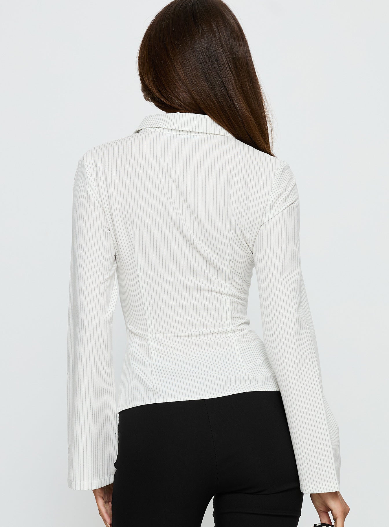 Anni Pinstripe Shirt White