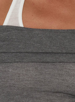 Ophellia Off Shoulder Layered Top Grey / White
