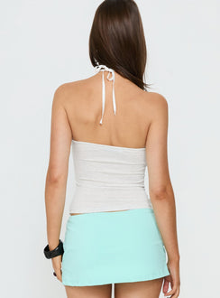 Slip Away Draped Top Grey
