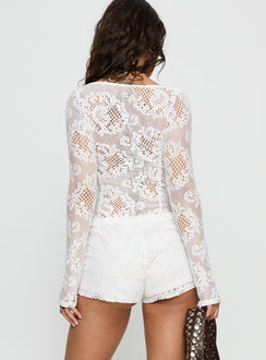 Karmoni Lace Shorts White