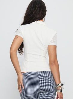 When You Sleep Short Sleeve Top White