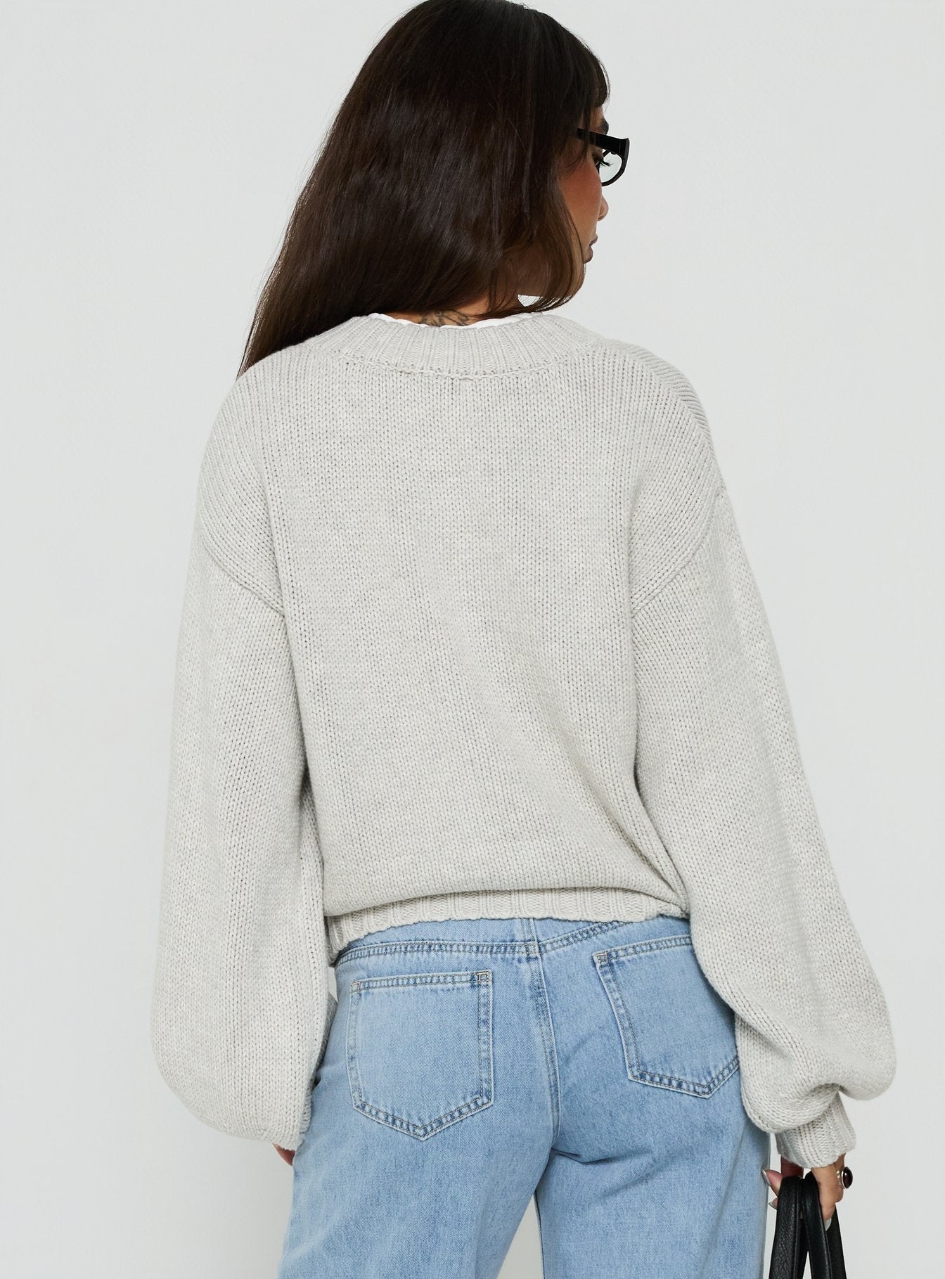 Edern Cardigan Light Grey Marle
