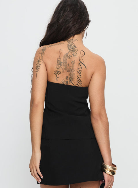 Lavish Living Strapless Top Black