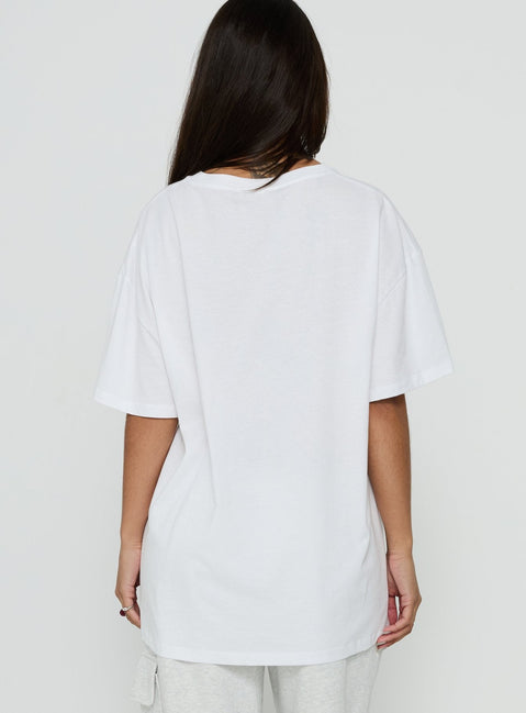 From Elsewhere Oversized Graphic Tee White
