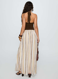 back view of model wearing Princess Polly Aisla Maxi Skirt Multi Maxi 