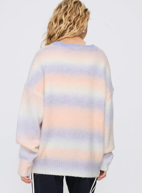 Orliana Ombre Knit Sweater Purple Multi