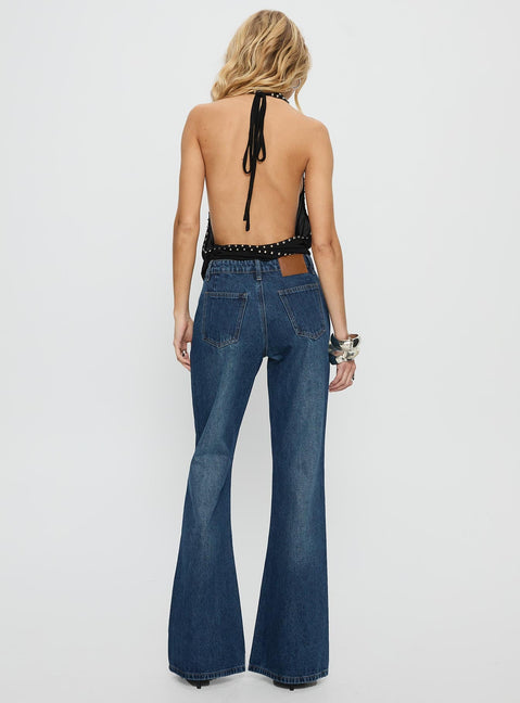 Wide World Mid Rise Bootleg Jeans Mid Blue