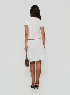 Bardot Midi Skirt White