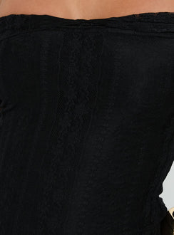 Perdita Long Sleeve Lace Maxi Dress Black