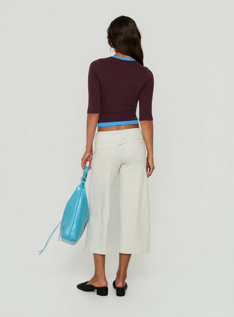 Allena Gaucho Tie Detail Shorts Grey Marle