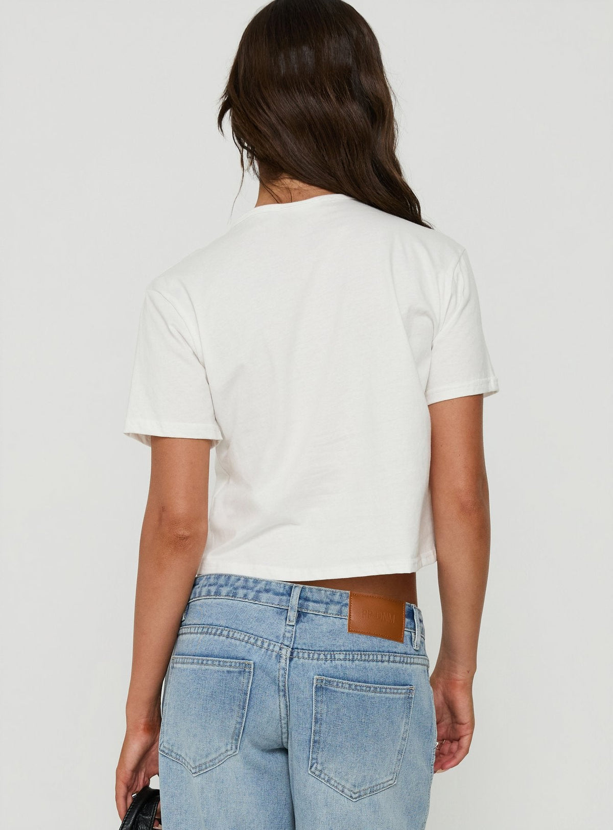 Dealia High V Boxy Tee White