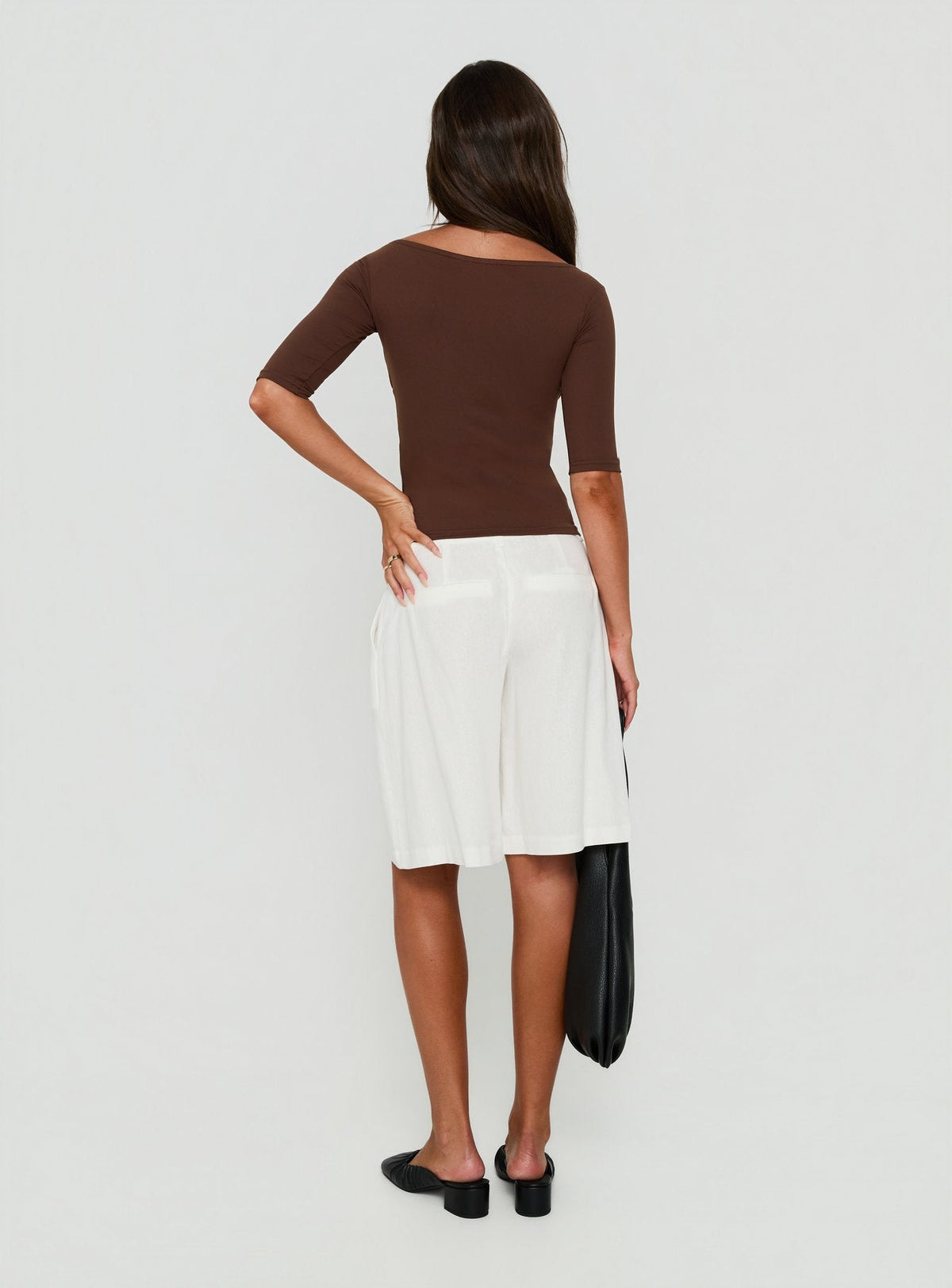 Kolbey Longline Linen Short White