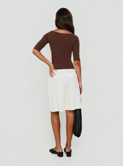 Kolbey Longline Linen Short White