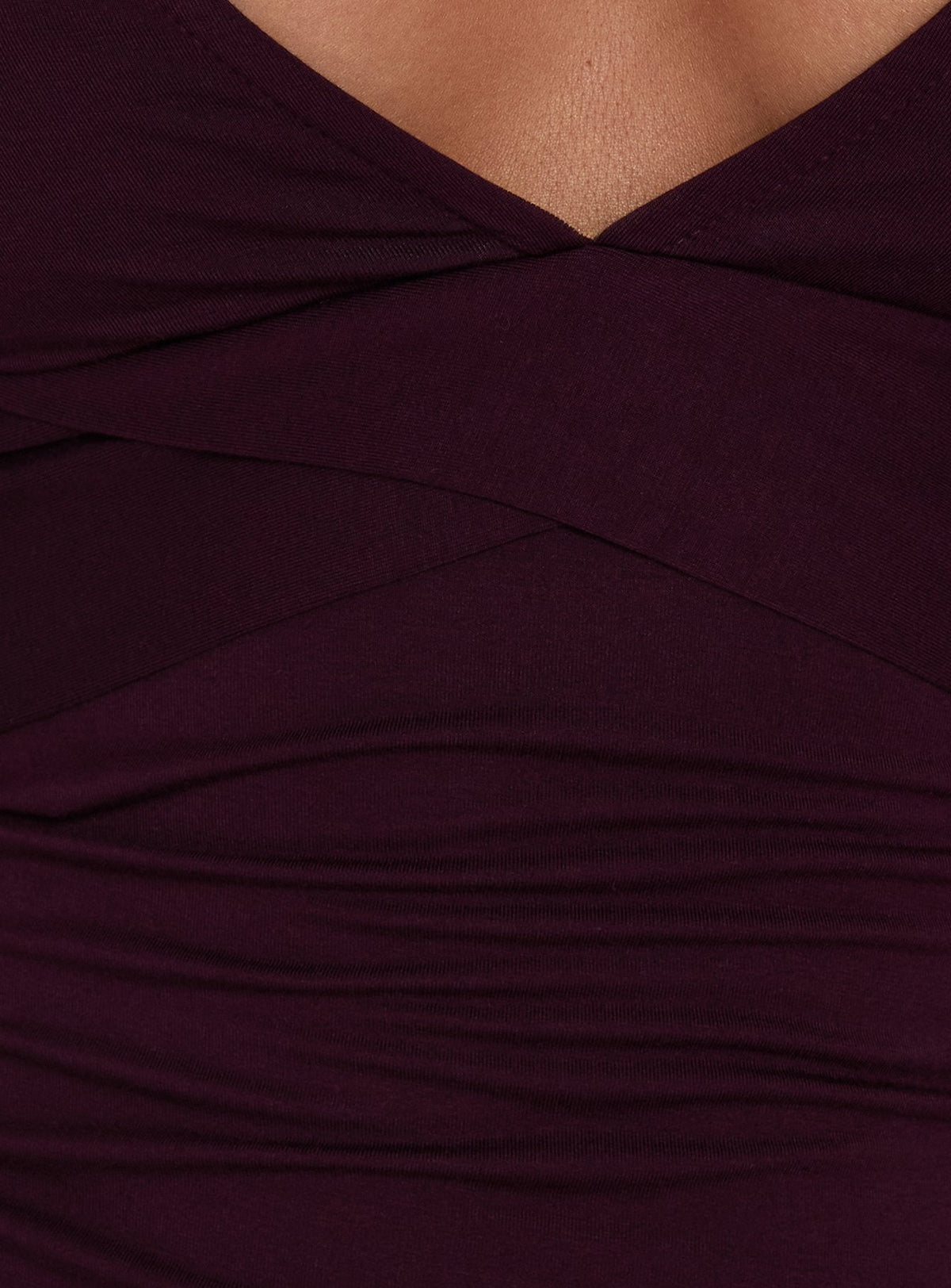 Madelon Sleeveless Wrap Top Plum